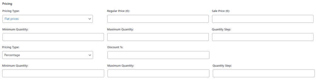 two main types of pricing adjustments